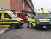 انتشار سيارات الإسعاف أمام اللجان الانتخابية في بورسعيد