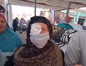 الحاجة قدرية بكفر الشيخ: أجريت جراحة أمس وأتيت اليوم للتصويت.. فيديو وصور