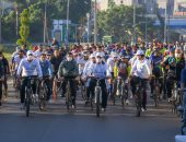 محافظ الإسكندرية يطلق ماراثون دراجات "متحدون على مكافحة الفساد".. صور