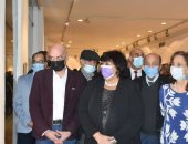 وزيرة الثقافة تفتتح معرض البورتريه الكاريكاتيري بين نجيب محفوظ وجارسيا 