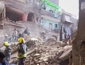 لحظة انهيار عقار حدائق القبة شمال القاهرة.. فيديو