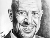 "يوسف" يشارك برسومات فنية وبورتريه لإبراز موهبته فى الرسم