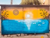 أهالى قرية الرقاقنة بسوهاج يحولون أكشاك الكهرباء إلى لوحات فنية.. صور
