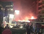 النيابة تنتقل لمعاينة حريق سوق الحى العاشر بمدينة نصر 