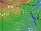 الأرصاد: رياح مثيرة للرمال تمتد للقاهرة وفرص الأمطار تصل الدلتا صباح اليوم