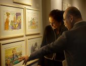 مكتبة الإسكندرية تفتتح المعرض الدائم "مختارات من فن الكاريكاتير".. صور