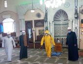 "أوقاف الجيزة" تواصل حملة نظافة وتعقيم المساجد استعدادًا لصلاة الجمعة.. صور