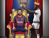 برشلونة يحتفل بميسى بعد معادلته رقم بيليه التاريخى كأفضل هداف مع نادى واحد