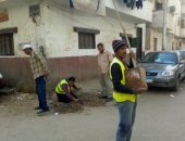حملات مكثفة للنظافة والتشجير بميادين وشوارع حي شرق أسيوط.. صور