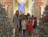 ميلانا ترامب تحتفل بعيد الميلاد بالغرفة الزرقاء فى البيت الأبيض