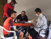 أسوان يجرى "رابيد تيست" للكشف عن كورونا قبل مواجهة الجونة.. صور