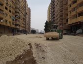 محافظة الجيزة تطور شوارع العمرانية كبديل مرورى لشارع الهرم.. صور