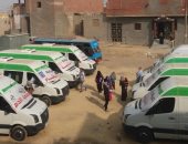 الكشف وتوفير العلاج لـ1300 مواطن فى قافلة طبية بقرية السعادنة ببنى سويف
