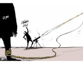 كاريكاتير صحيفة سعودية ..مليشيات إيران ترهن العراق تحت قيودها للهجوم على الجيران