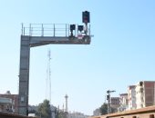 وزير النقل يعلن تشغيل برج أبو حماد ضمن تطوير سكة حديد بنها - بورسعيد.. صور