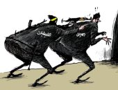 ميليشيات إيران تقود العراق نحو نفق مظلم فى كاريكاتير سعودى