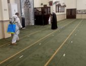 مديريات الأوقاف تواصل حملة تعقيم ونظافة المساجد استعدادا لصلاة الجمعة.. صور