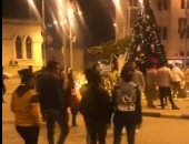 محطة مصر تودع مسافريها بأكبر شجرة كريسماس فى نهاية العام.. فيديو