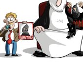 كاريكاتير صحيفة سعودية.. إيران الراعى الرسمى للإرهاب فى العالم