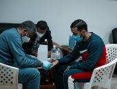 لاعبو الأهلى يجرون "رابيد تيست" قبل مواجهة سيراميكا