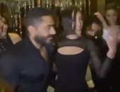 تامر حسنى يرقص مع زوجته بسمة بوسيل على أغنية la casa de papel.. فيديو وصور