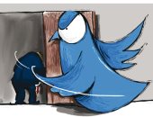 عصفور "تويتر" يطرد ترامب فى كاريكاتير إماراتى
