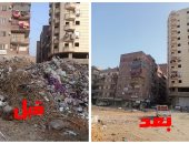 رفع 1800 طن مخلفات من شارع ترعة الزمر بالعمرانية.. صور