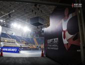 شاهد اللمسات الأخيرة لصالة العاصمة الإدارية الجديدة قبل إنطلاق مونديال اليد