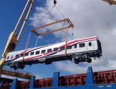 وزير النقل يعلن وصول 19 عربة سكة حديد روسية ميناء الإسكندرية .. صور 