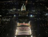 صور.. إضاءة ساحة الأعلام بواشنطن استعدادا لتنصيب بايدن