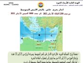 الأرصاد تحذر: اضطراب الملاحة بالبحر المتوسط حتى الخميس وارتفاع الأمواج لـ4.5 متر