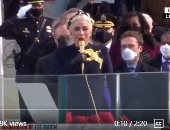 ليدى جاجا تغنى النشيد الوطنى الأمريكى فى بداية حفل تنصيب بايدن