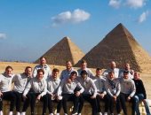 المنتخب الألماني لكرة اليد يزور الاهرامات .. صور 