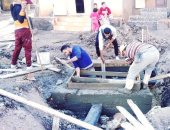 أعمال مكثفة للصرف الصحى ومياه الشرب بعدد من الوحدات المحلية فى المحلة.. صور