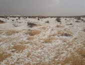 ثلوج وأمطار غزيرة على جنوب رفح ووسط سيناء .. صور