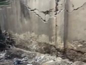 غياب رقابة محافظة الجيزة على مخالفات الجراجات يهدد بانهيار عقار فى الهرم.. صور