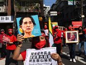 بورميون من أصول صينية يحتجون في تايوان على انقلاب ميانمار.. صور