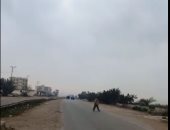 فتح  طريق الإسماعيلية – القاهرة بعد زوال الشبورة المائية 