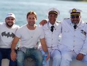 أحدث ظهور لأبطال فيلم تماسيح النيل باللون الأبيض من كواليس العمل