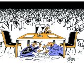 كاريكاتير صحيفة عمانية.. مفاوضات "تحت الترابيزة" تحسم القضايا الدولية