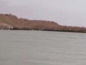 امتلاء بحيرة سد الروافعة بوسط سيناء بمياه السيول بسعة 5.3 مليون متر مكعب