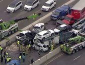 مصرع 15 شخصا وإصابة 6 آخرين على الأقل فى حادث تصادم بكاليفورنيا