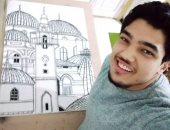 "أحمد" من الشرقية يشارك "صحافة المواطن" موهبته بالرسم