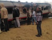 الحماية المدنية تسيطر على حريق بجرار قطار الركاب فى السويس