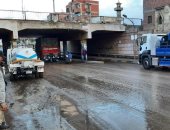 "مياه القليوبية": رفع تجمعات مياه الأمطار من شوارع المحافظة.. صور