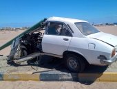 إصابة شخصين فى تصادم سيارة ملاكى بعامود إنارة بالغردقة