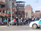 إصابة سائق تاكسى بعد اصطدامه بعمود كهرباء فى دمياط