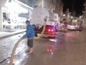 رؤساء مدن كفر الشيخ يواصلون رفع مياه الأمطار ليلا ووقف المعديات النهرية "صور"