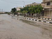 بدء سقوط أمطار غزيرة على مدينتى العريش والشيخ زويد بشمال سيناء