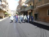محافظ المنوفية يتابع أعمال رصف عدد من شوارع حى غرب شبين الكوم